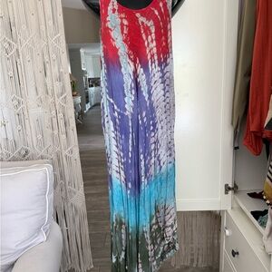 Boutique Asymmetrical Dress - Red, Blue, Green